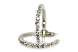 Creolen mit Strass einreihig