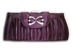 Abendtasche Strass violett