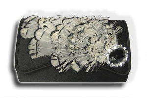 Abendtasche Strass Feder