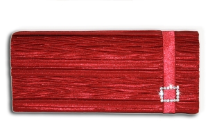 Clutch Bag mit Querraffung