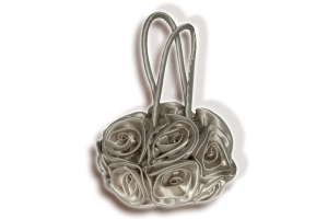 Brauttasche Rosen Silber