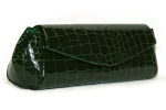 Handtasche Kroko Dunkelgr�n