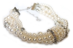 Collier mit Perlen und Strass