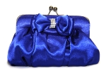 Abendtasche mit Schleife blau