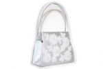 Brauttasche Silber-Weiss