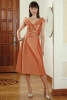 Abendkleid - Cocktailkleid Orange changierend Gr. 36