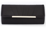Abendtasche gerafft schwarz