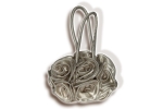 Brauttasche Rosen Silber